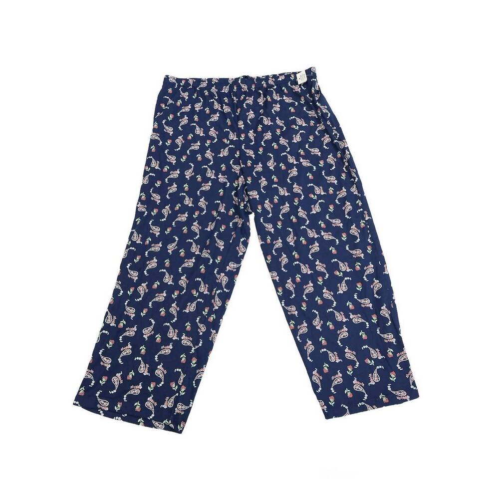 NEW CHARTER CLUB LUXURY women's printed pajama pants in blue